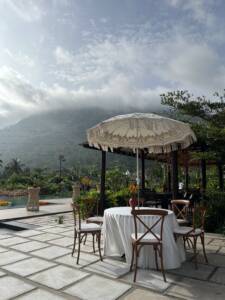 Luxury resort wedding venue Nandi Hills poolside dining
