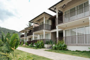 Eco-friendly luxury villa living area at Manatheera Nandi Hills