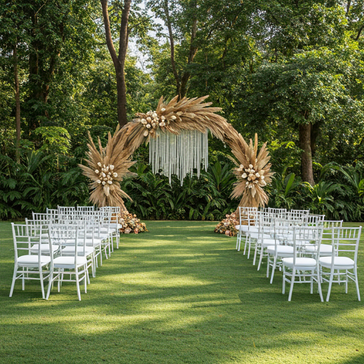 Grand Lawn Wedding Setup